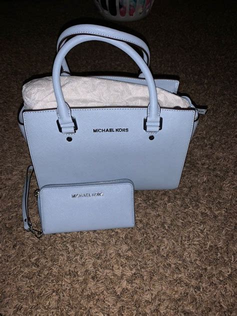 michael kors baby blue backpack|michael kors royal blue handbag.